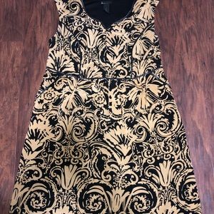 Size 16 Lane Bryant black and gold dress.